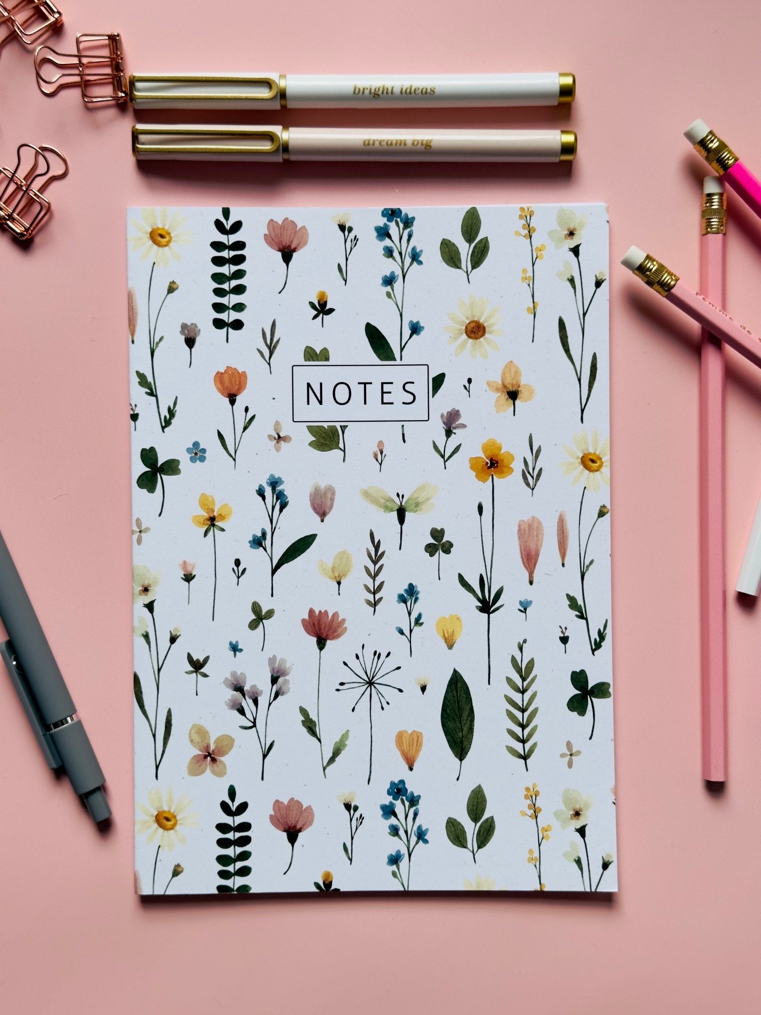 Carnet de notes - Fleurs pressées - Lagom cadeaux