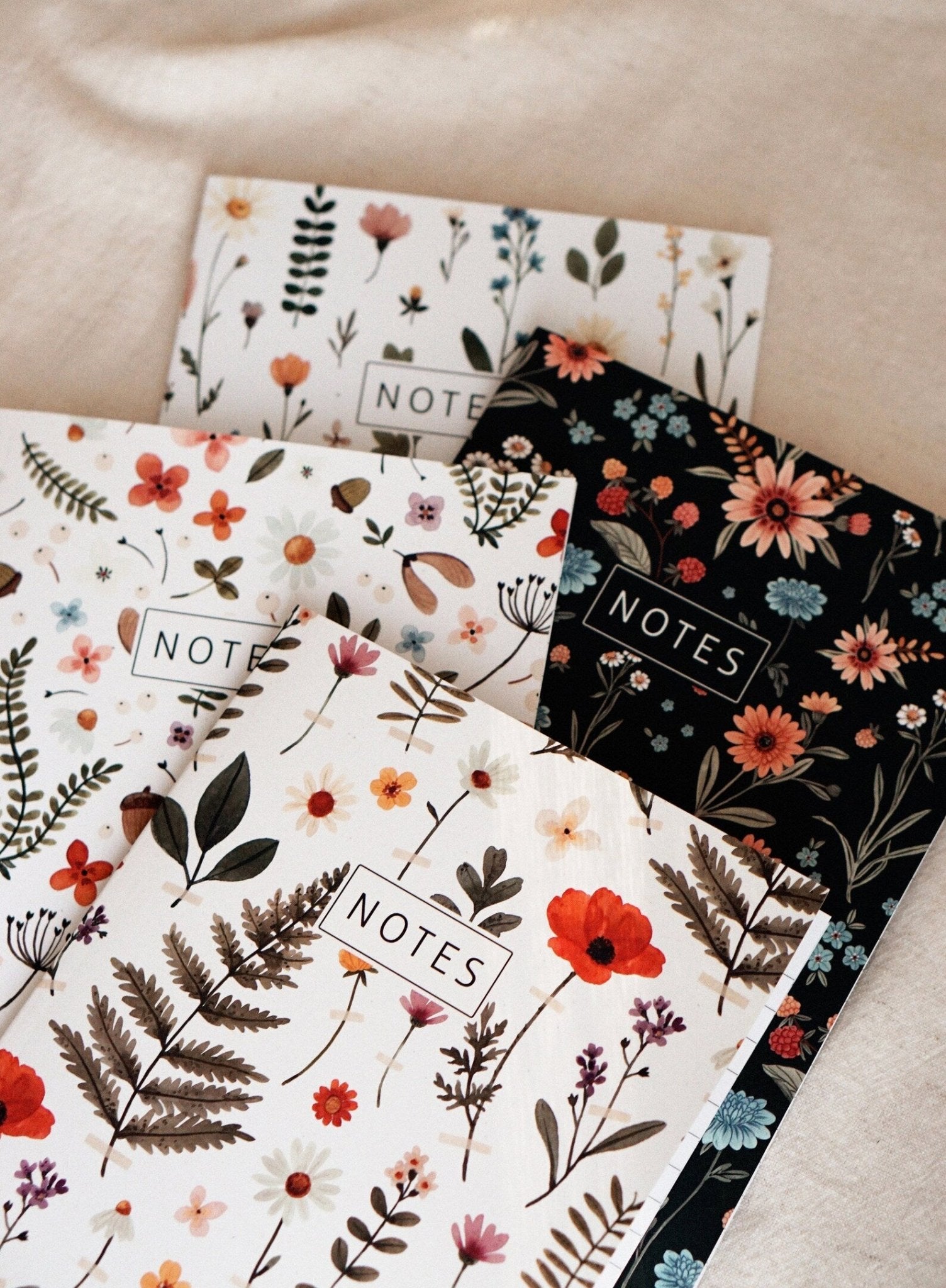 Carnet de notes - Fleurs pressées - Lagom cadeaux